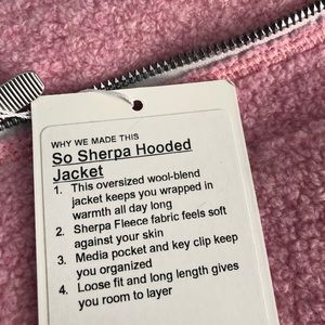 NWT lululemon So Sherpa Hooded Jacket
